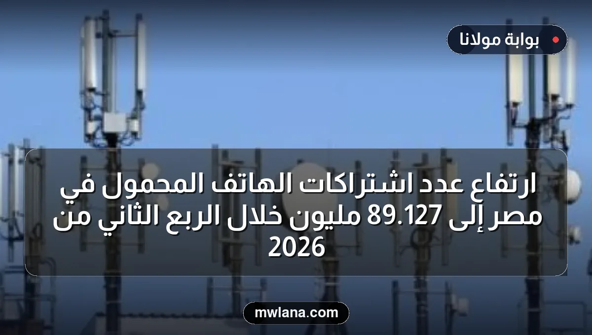 ارتفاع عدد اشتراكات الهاتف المحمول في مصر إلى 127.89 مليون خلال الربع الثاني من 2026