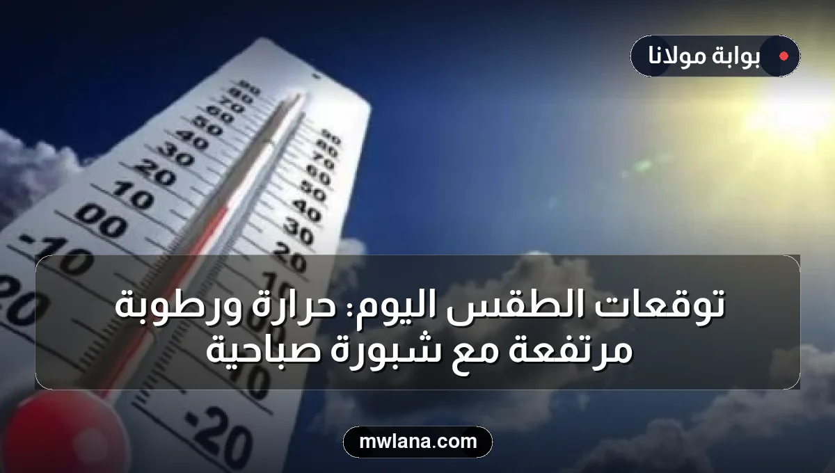 توقعات الطقس اليوم: حرارة ورطوبة مرتفعة مع شبورة صباحية