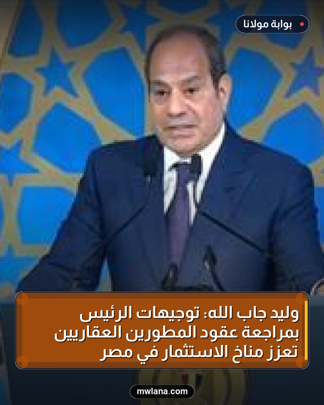 وليد جاب الله: توجيهات الرئيس بمراجعة عقود المطورين العقاريين تعزز مناخ الاستثمار في مصر