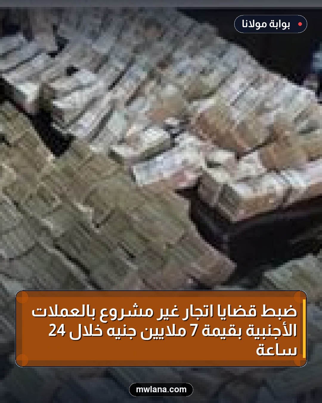ضبط قضايا اتجار غير مشروع بالعملات الأجنبية بقيمة 7 ملايين جنيه خلال 24 ساعة