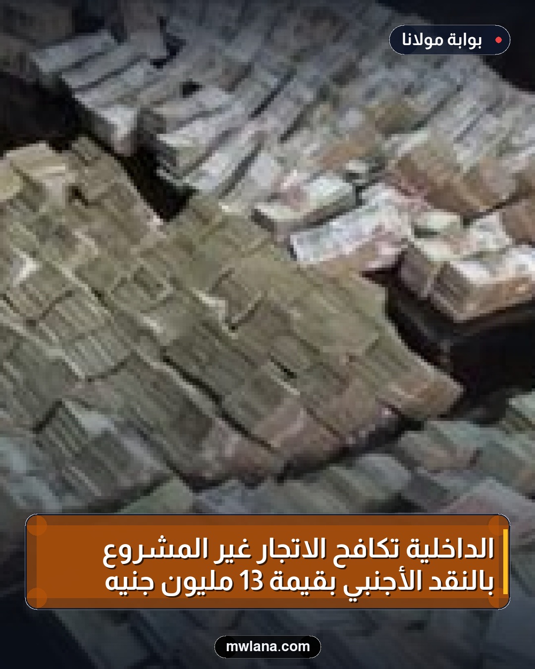 الداخلية تكافح الاتجار غير المشروع بالنقد الأجنبي بقيمة 13 مليون جنيه