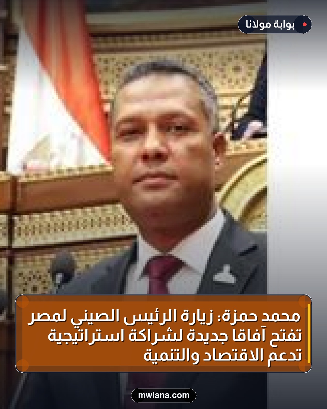 محمد حمزة: زيارة الرئيس الصيني لمصر تفتح آفاقًا جديدة لشراكة استراتيجية تدعم الاقتصاد والتنمية