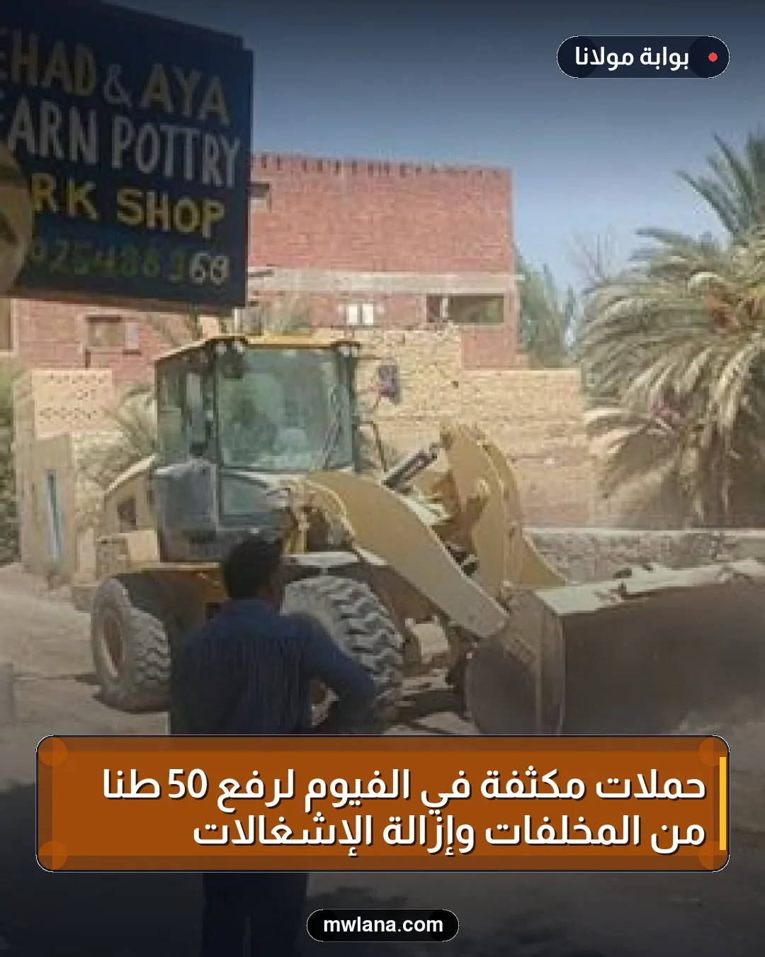حملات مكثفة في الفيوم لرفع 50 طنًا من المخلفات وإزالة الإشغالات