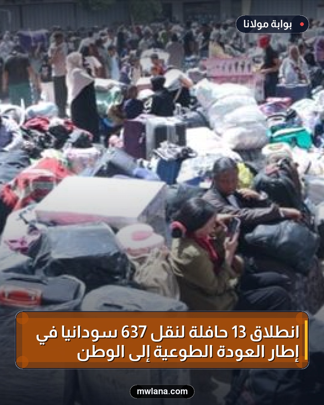 انطلاق 13 حافلة لنقل 637 سودانيًا في إطار العودة الطوعية إلى الوطن