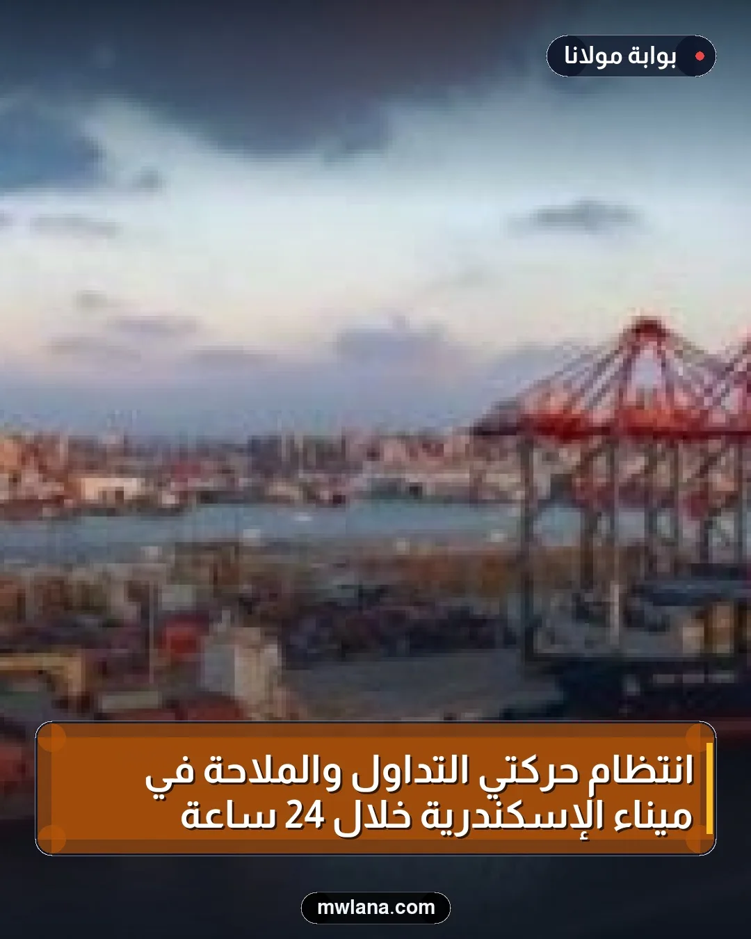 انتظام حركتي التداول والملاحة في ميناء الإسكندرية خلال 24 ساعة