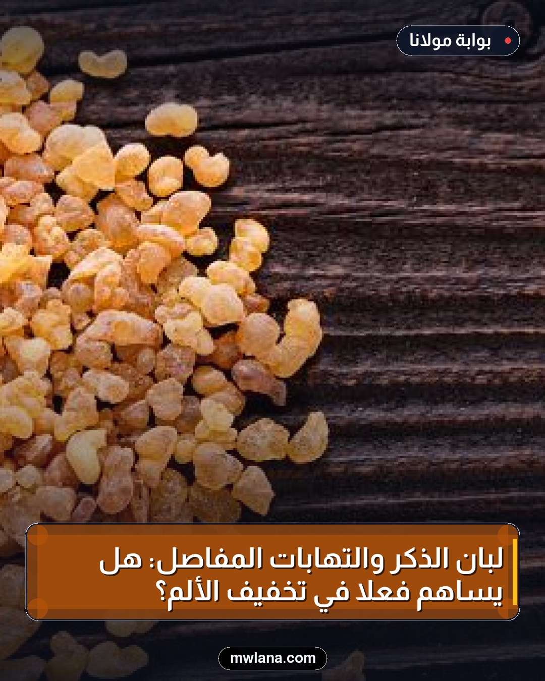 لبان الذكر والتهابات المفاصل: هل يساهم فعلاً في تخفيف الألم؟