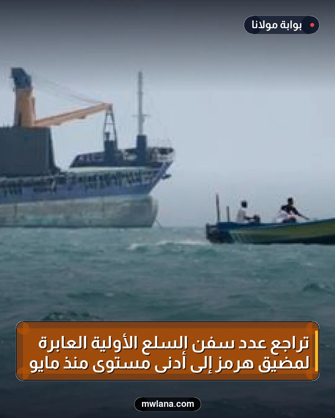 تراجع عدد سفن السلع الأولية العابرة لمضيق هرمز إلى أدنى مستوى منذ مايو
