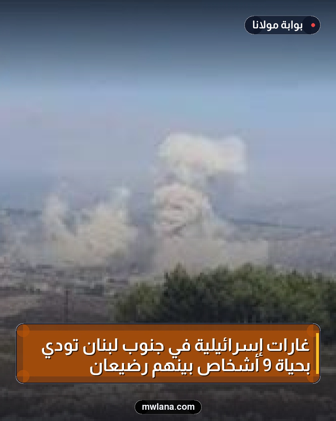 غارات إسرائيلية في جنوب لبنان تودي بحياة 9 أشخاص بينهم رضيعان