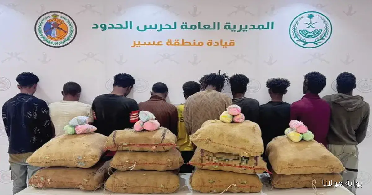 إحباط محاولة تهريب 150 كجم من “القات” في عسير واعتقال 10 إثيوبيين