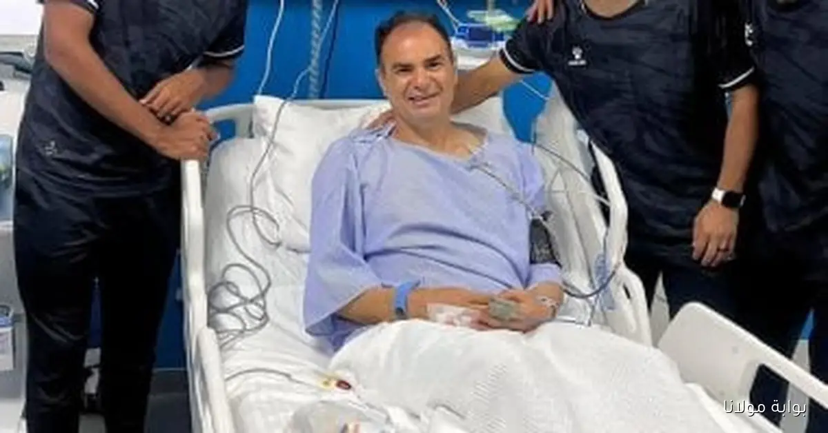 لاعبو حرس الحدود يطمئنون على صحة عبد الحميد بسيوني في المستشفى