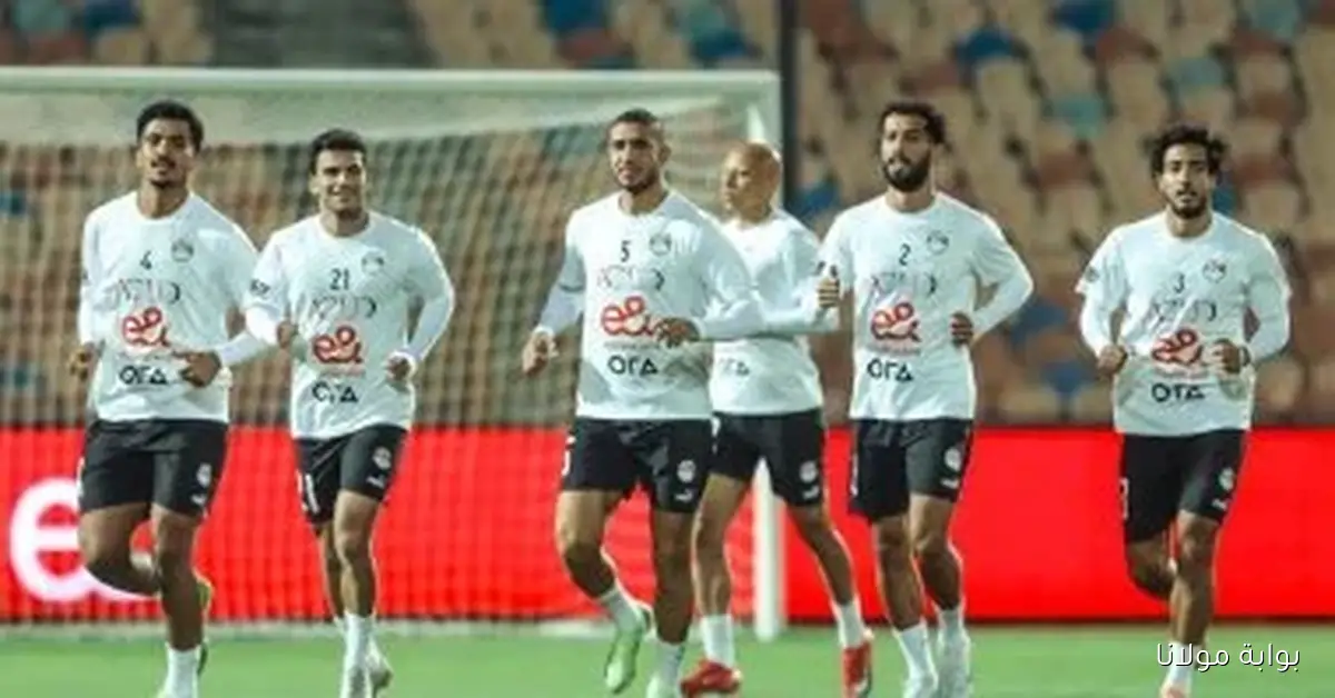 لاعبو المنتخب يتدربون في صالة الجيم للتحضير لمواجهة غينيا بيساو بالفيديو