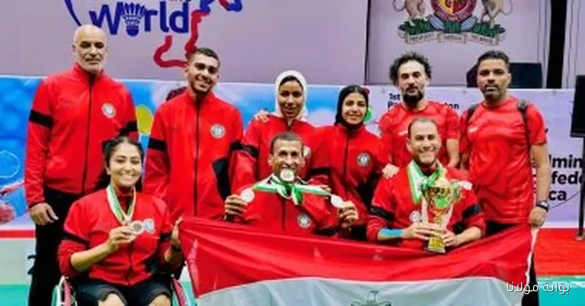 منتخب الريشة الطائرة البارالمبي يحقق 6 ميداليات في بطولة أبيا الدولية