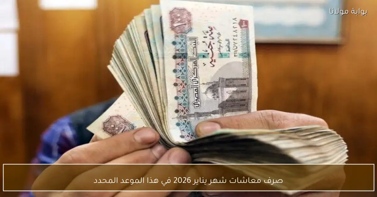 صرف معاشات شهر يناير 2026 في هذا الموعد المحدد