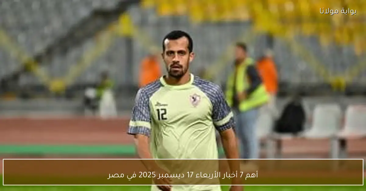 أهم 7 أخبار الأربعاء 17 ديسمبر 2025 في مصر