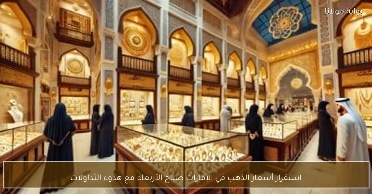 استقرار أسعار الذهب في الإمارات صباح الأربعاء مع هدوء التداولات