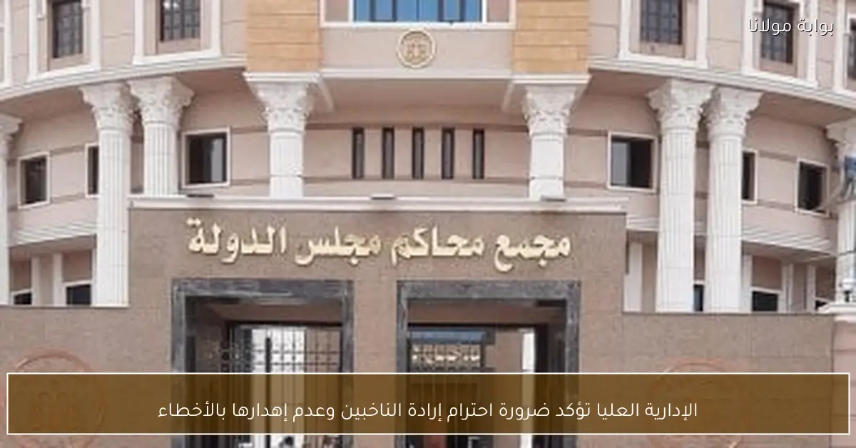 الإدارية العليا تؤكد ضرورة احترام إرادة الناخبين وعدم إهدارها بالأخطاء