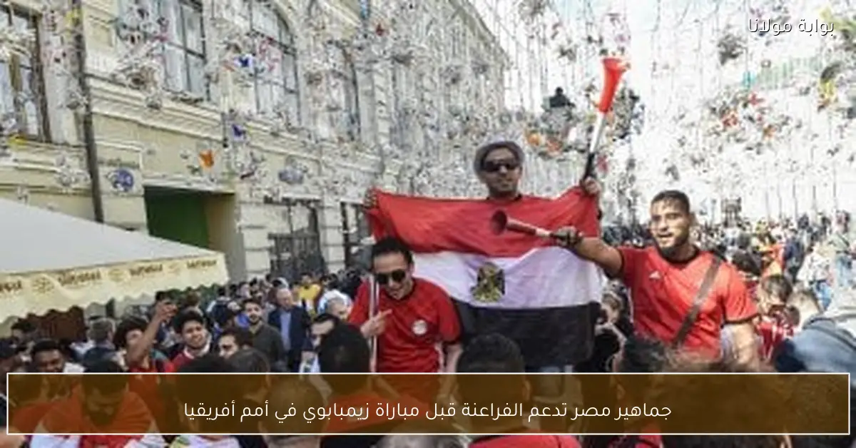 جماهير مصر تدعم الفراعنة قبل مباراة زيمبابوي في أمم أفريقيا