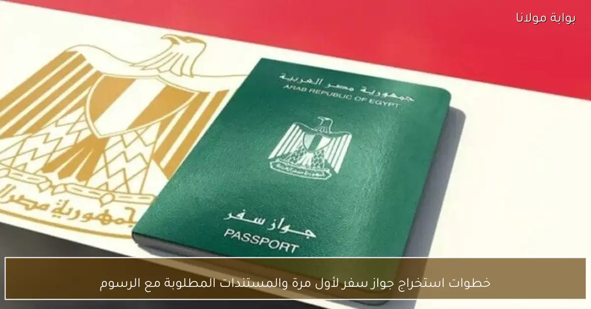 خطوات استخراج جواز سفر لأول مرة والمستندات المطلوبة مع الرسوم