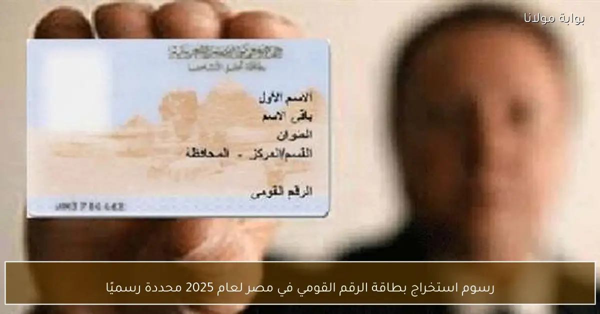 رسوم استخراج بطاقة الرقم القومي في مصر لعام 2025 محددة رسميًا