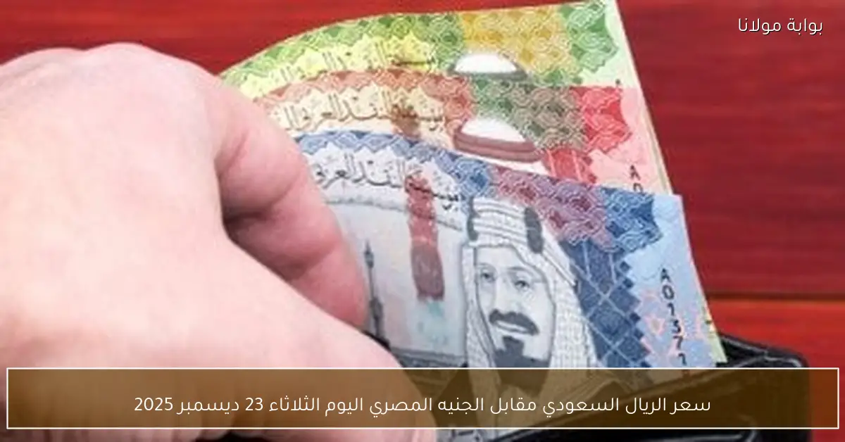 سعر الريال السعودي مقابل الجنيه المصري اليوم الثلاثاء 23 ديسمبر 2025