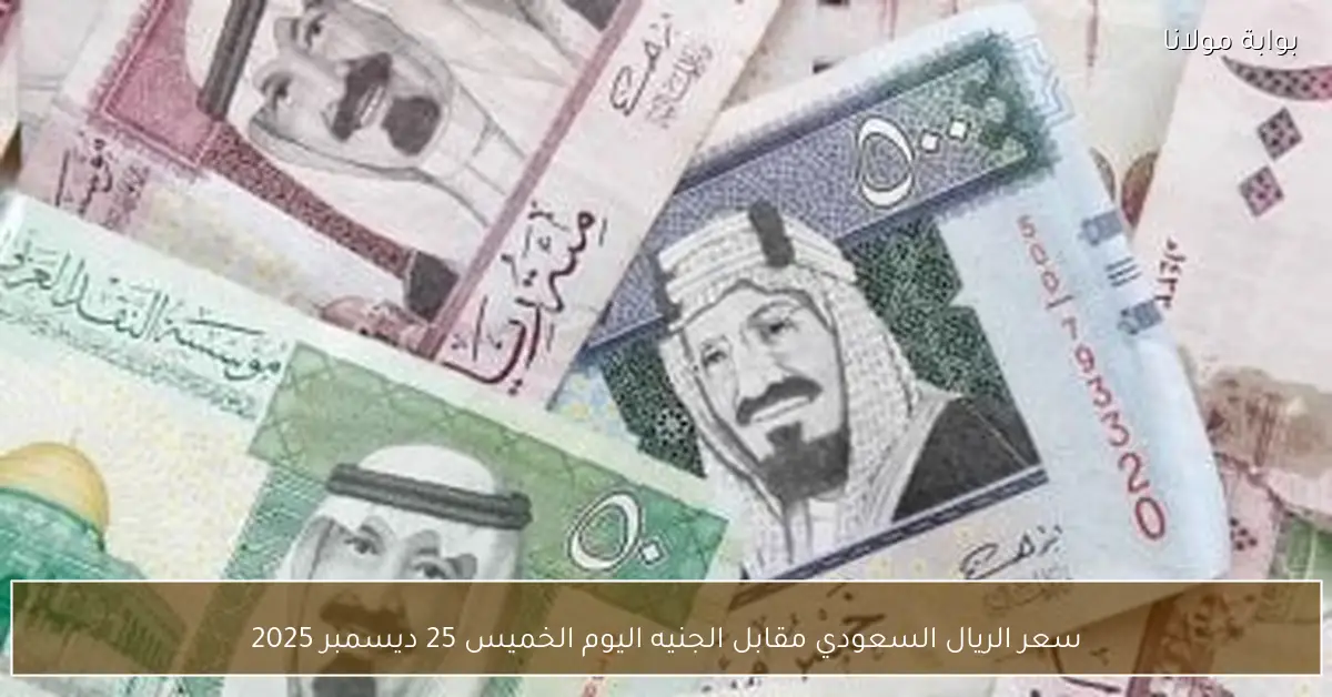 سعر الريال السعودي مقابل الجنيه اليوم الخميس 25 ديسمبر 2025
