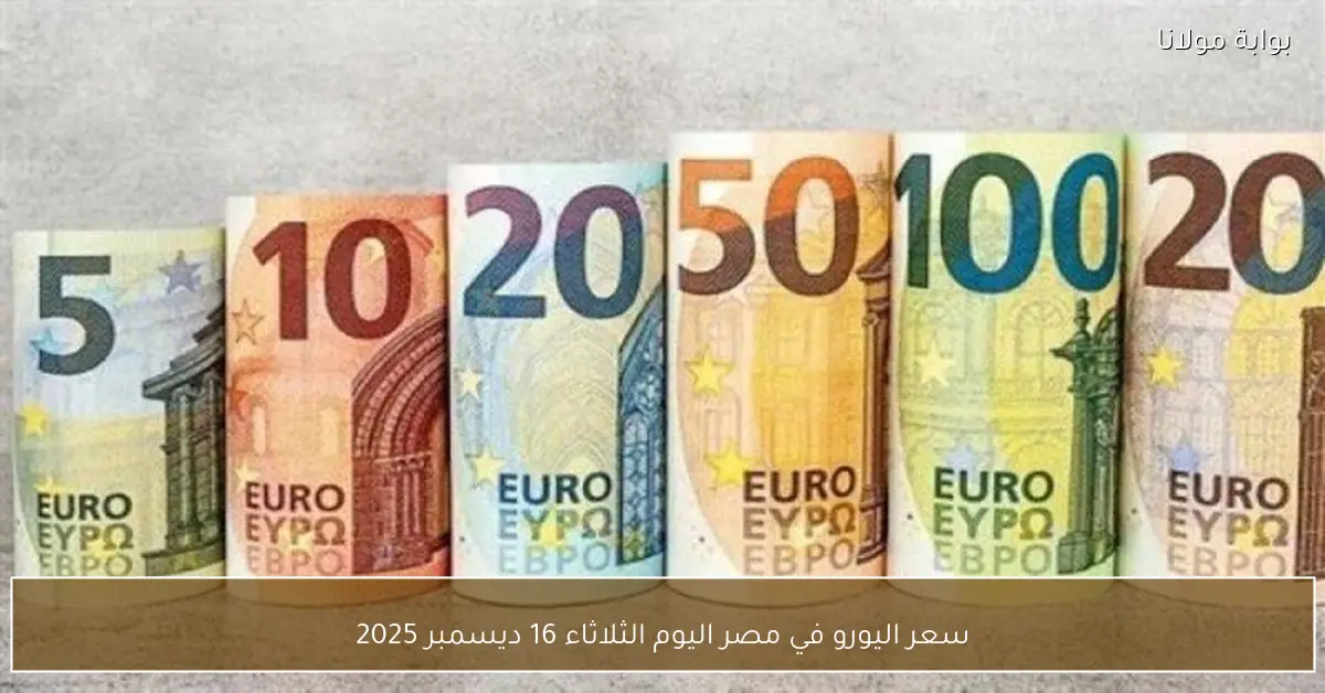 سعر اليورو في مصر اليوم الثلاثاء 16 ديسمبر 2025