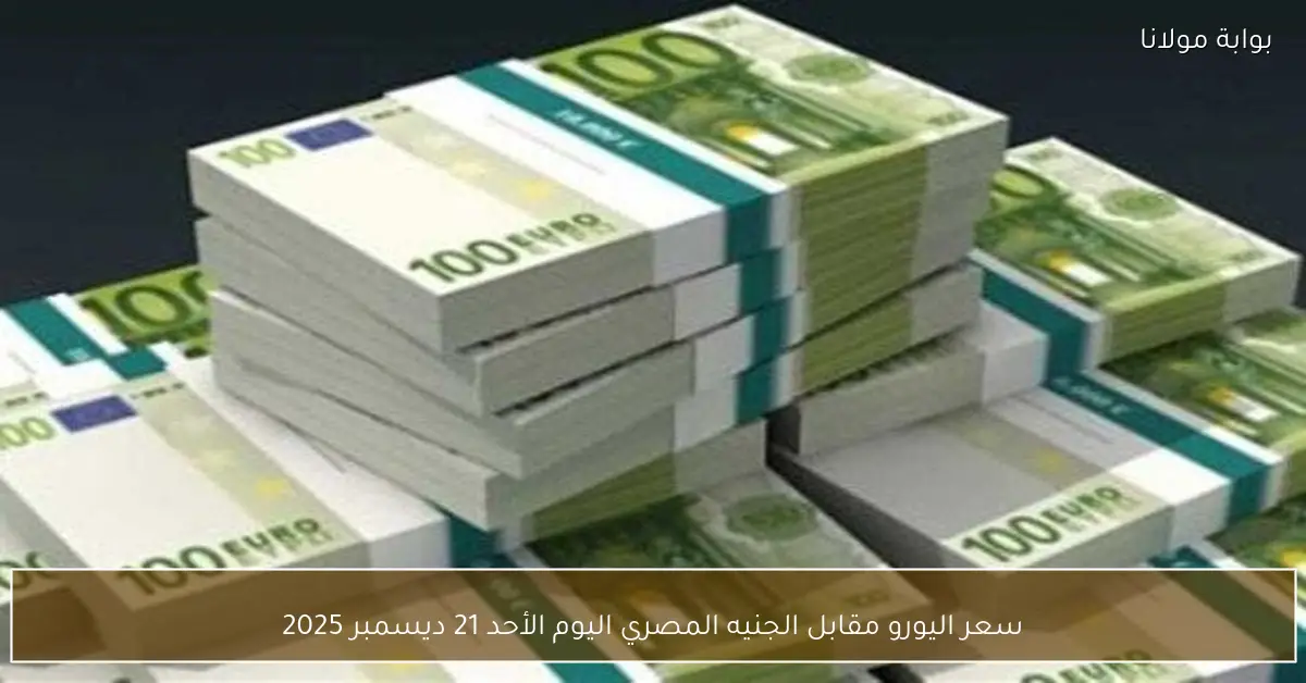 سعر اليورو مقابل الجنيه المصري اليوم الأحد 21 ديسمبر 2025