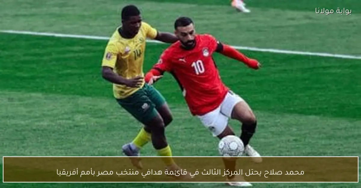 محمد صلاح يحتل المركز الثالث في قائمة هدافي منتخب مصر بأمم أفريقيا