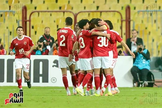 احتفال لاعبى الأهلى بالهدف