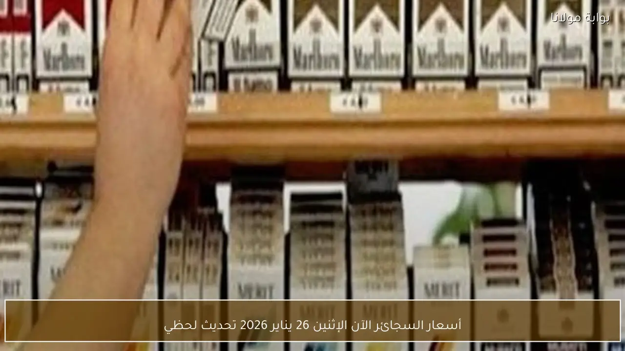 أسعار السجائر الآن الإثنين 26 يناير 2026 تحديث لحظي