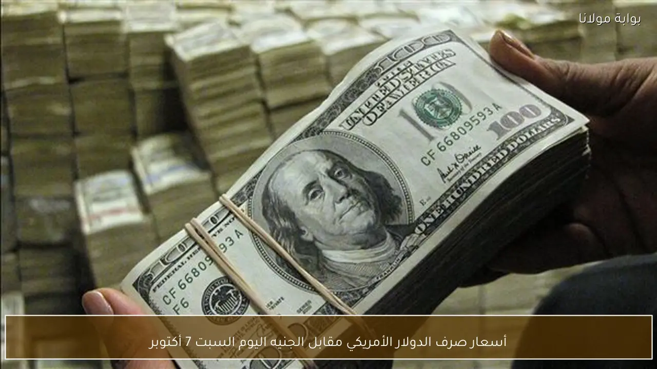 أسعار صرف الدولار الأمريكي مقابل الجنيه اليوم السبت 7 أكتوبر