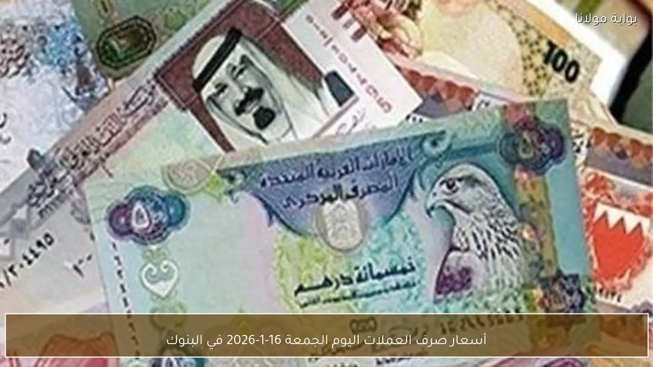 أسعار صرف العملات اليوم الجمعة 16-1-2026 في البنوك