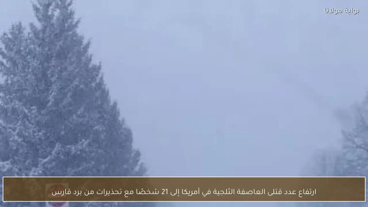 ارتفاع عدد قتلى العاصفة الثلجية في أمريكا إلى 21 شخصًا مع تحذيرات من برد قارس