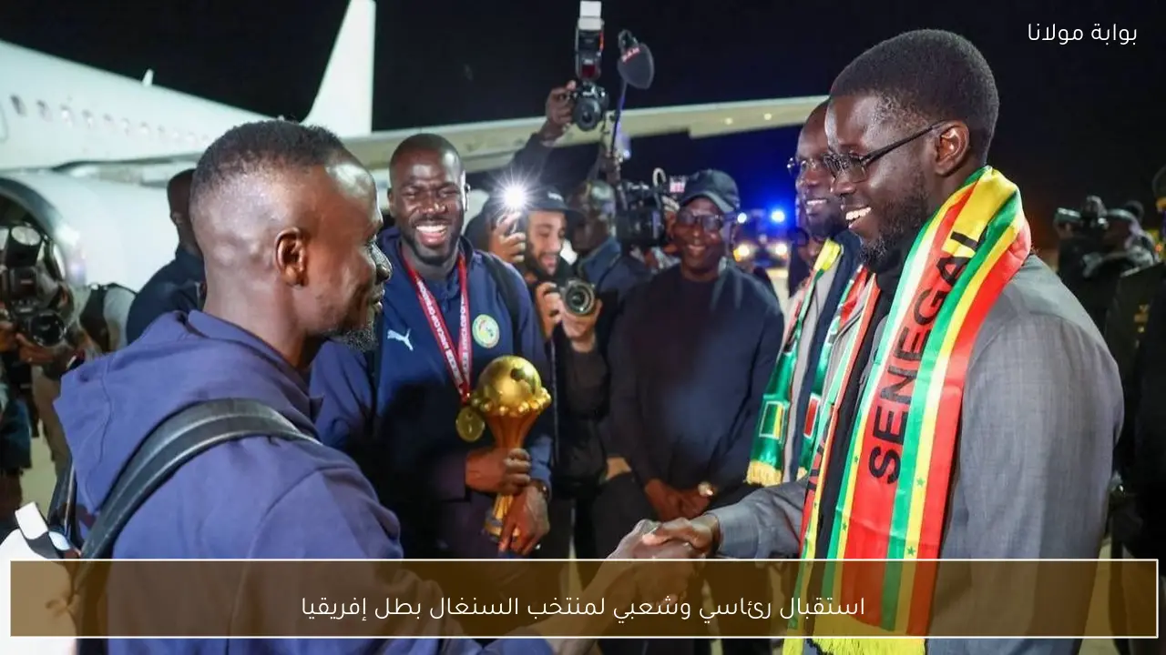 استقبال رئاسي وشعبي لمنتخب السنغال بطل إفريقيا