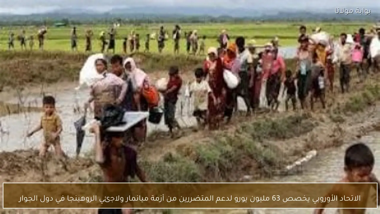 الاتحاد الأوروبي يخصص 63 مليون يورو لدعم المتضررين من أزمة ميانمار ولاجئي الروهينجا في دول الجوار