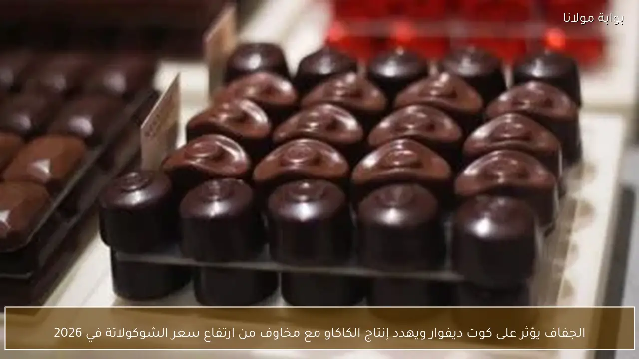 الجفاف يؤثر على كوت ديفوار ويهدد إنتاج الكاكاو مع مخاوف من ارتفاع سعر الشوكولاتة في 2026