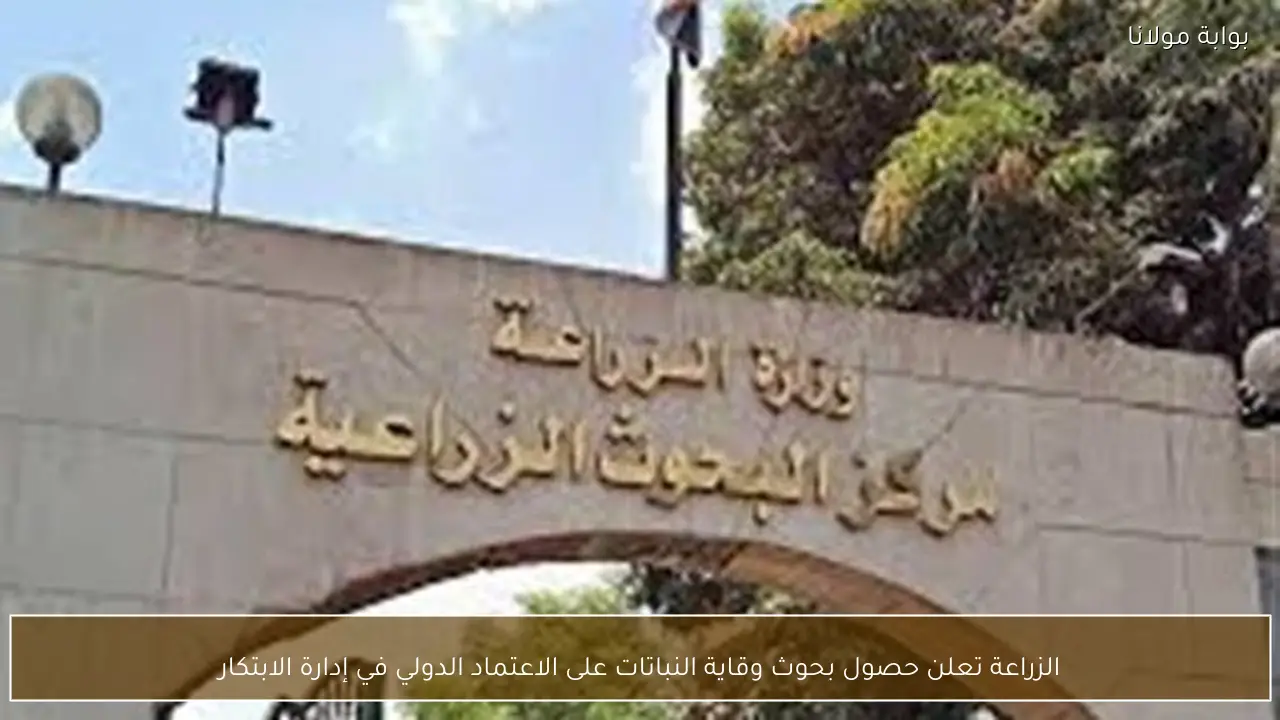 الزراعة تعلن حصول بحوث وقاية النباتات على الاعتماد الدولي في إدارة الابتكار