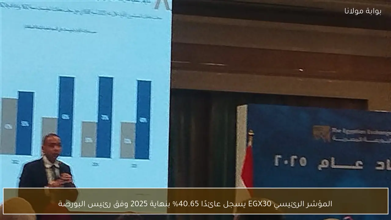 المؤشر الرئيسي EGX30 يسجل عائدًا 40.65% بنهاية 2025 وفق رئيس البورصة