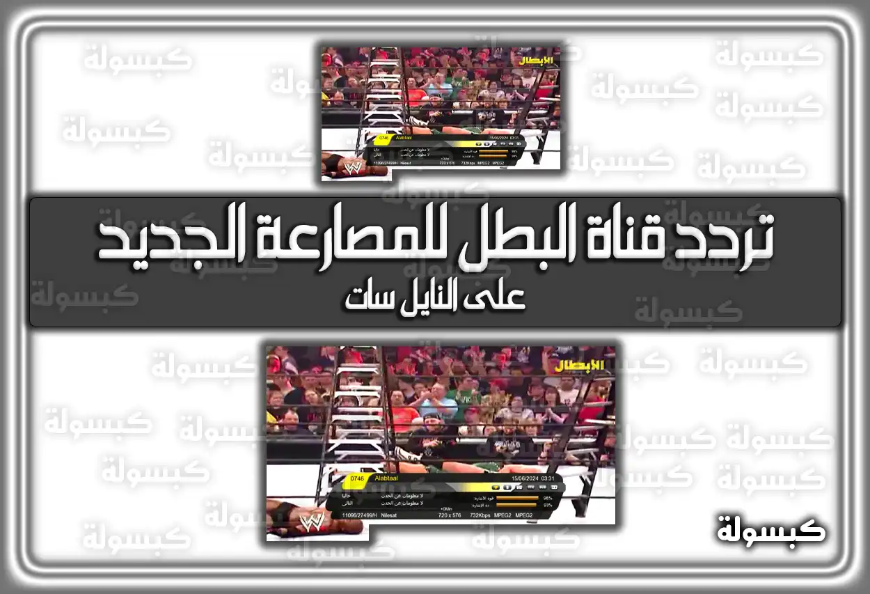 ضبط تردد قناة البطل للمصارعة الجديد علي النايل سات 2026