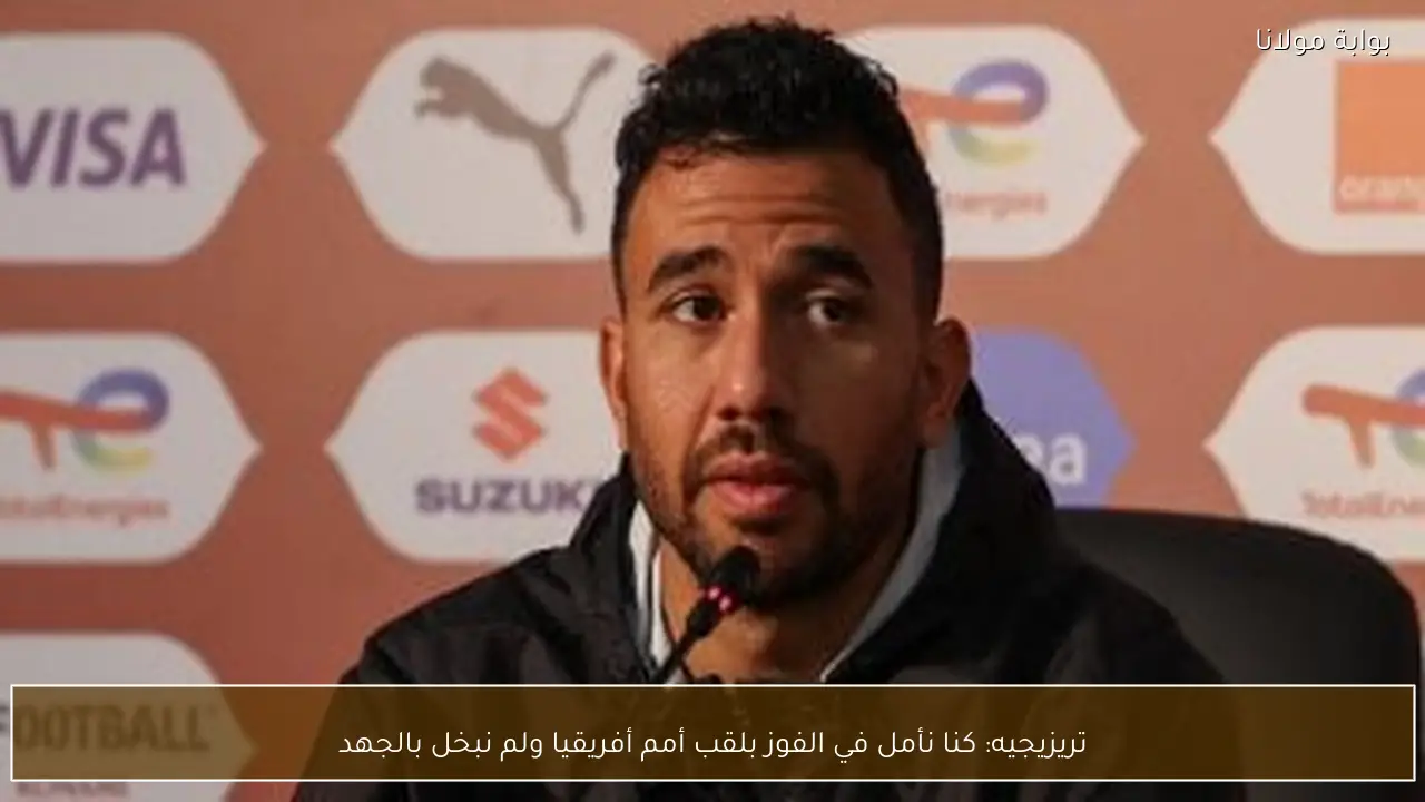 تريزيجيه: كنا نأمل في الفوز بلقب أمم أفريقيا ولم نبخل بالجهد