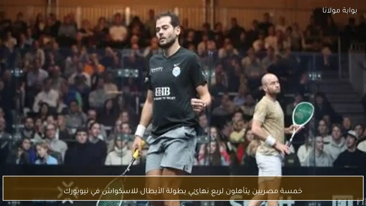 خمسة مصريين يتأهلون لربع نهائي بطولة الأبطال للاسكواش في نيويورك