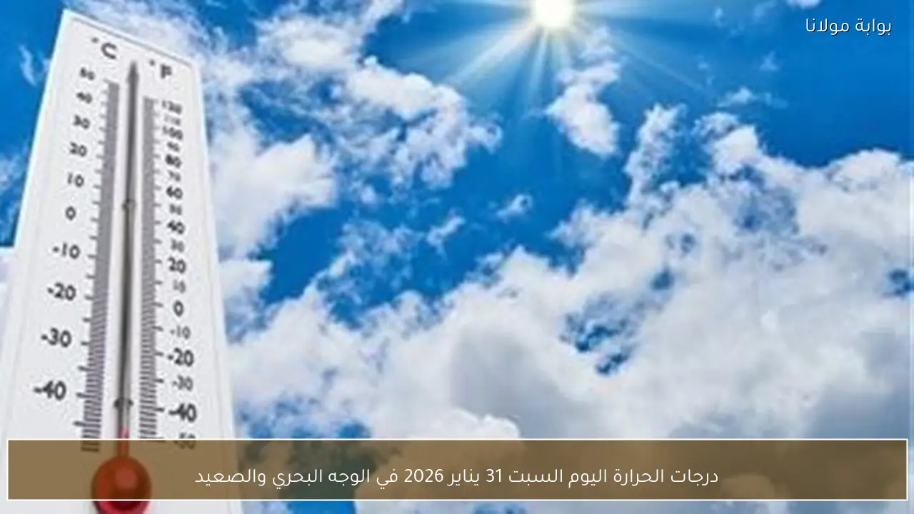 درجات الحرارة اليوم السبت 31 يناير 2026 في الوجه البحري والصعيد