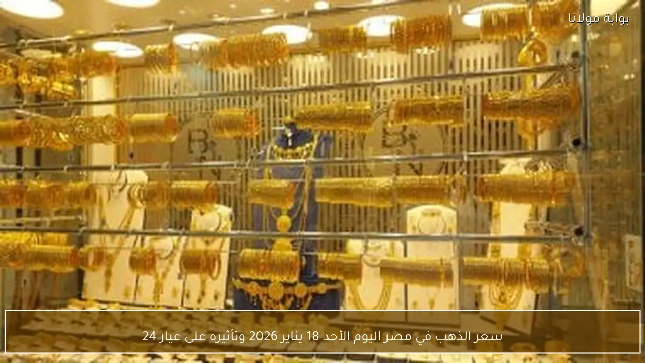 سعر الذهب في مصر اليوم الأحد 18 يناير 2026 وتأثيره على عيار 24