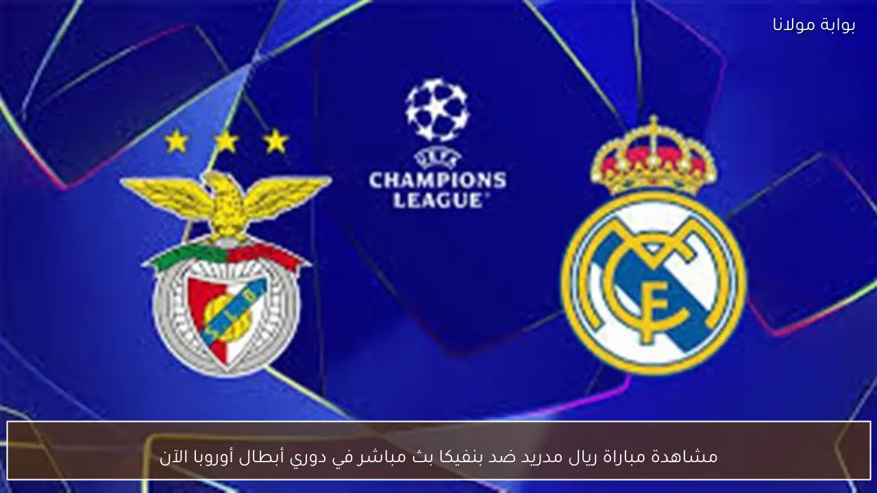 مشاهدة مباراة ريال مدريد ضد بنفيكا بث مباشر في دوري أبطال أوروبا الآن