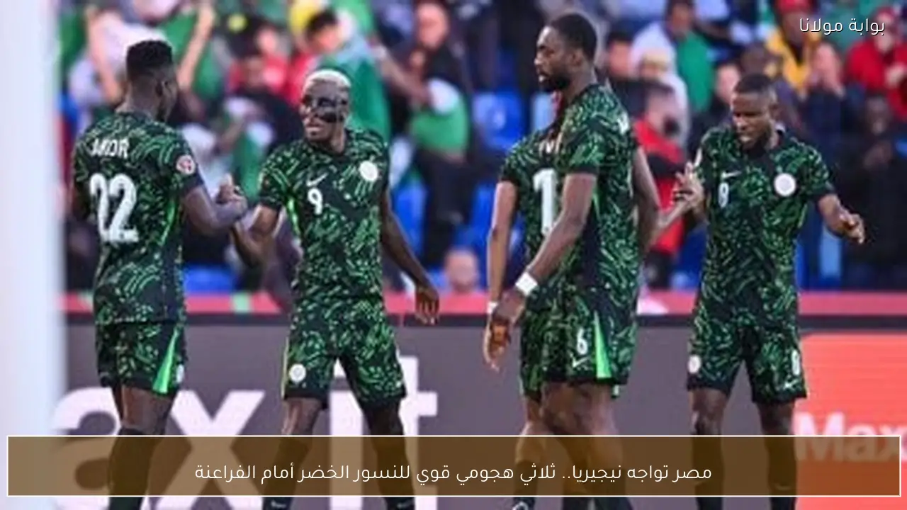 مصر تواجه نيجيريا.. ثلاثي هجومي قوي للنسور الخضر أمام الفراعنة