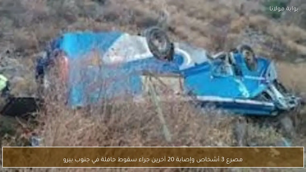 مصرع 3 أشخاص وإصابة 20 آخرين جراء سقوط حافلة في جنوب بيرو