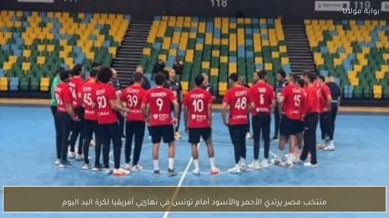 منتخب مصر يرتدي الأحمر والأسود أمام تونس في نهائي أفريقيا لكرة اليد اليوم