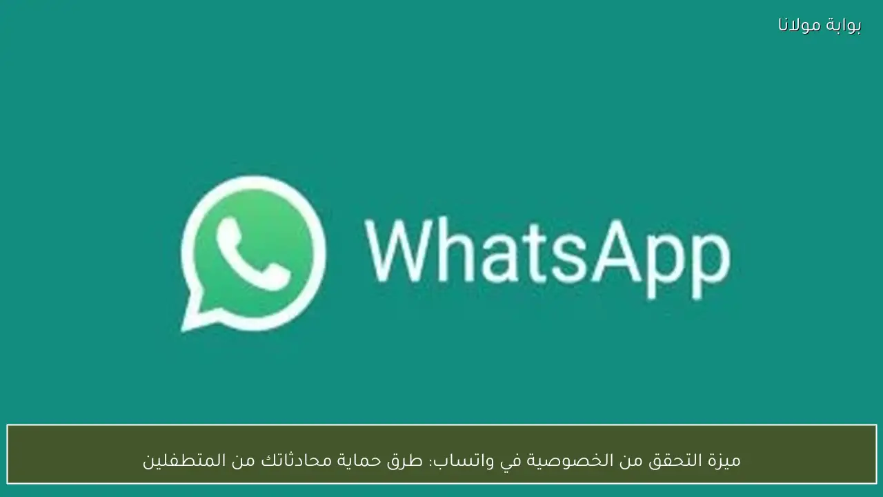 ميزة التحقق من الخصوصية في واتساب: طرق حماية محادثاتك من المتطفلين