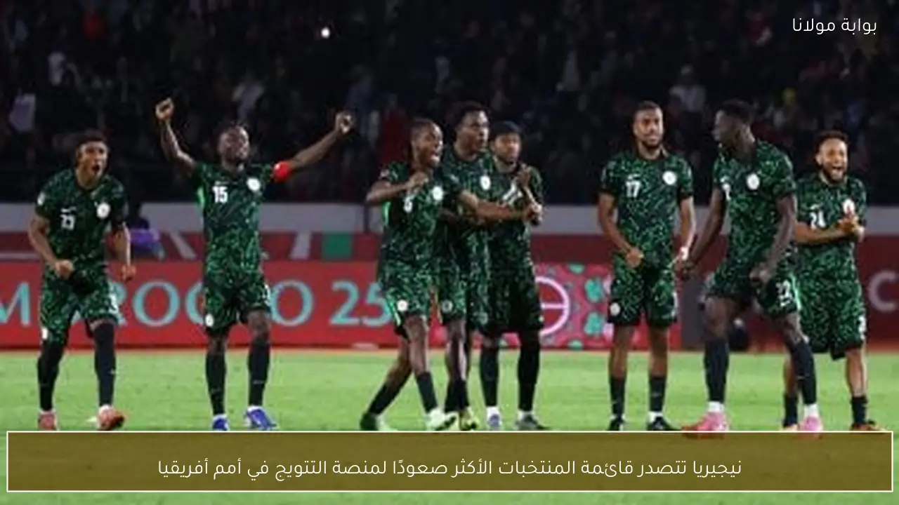 نيجيريا تتصدر قائمة المنتخبات الأكثر صعودًا لمنصة التتويج في أمم أفريقيا