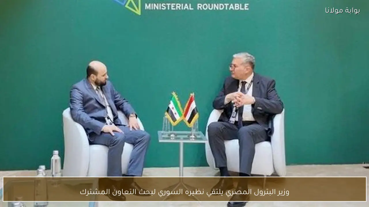 وزير البترول المصري يلتقي نظيره السوري لبحث التعاون المشترك